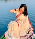 OFF-White Cotton Saree Package - Mayaboti 25 - Image 2