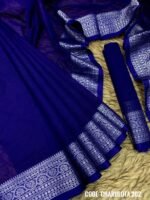 Blue Cotton Saree - Charulota