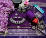 Purple cotton saree package - Nondini 07