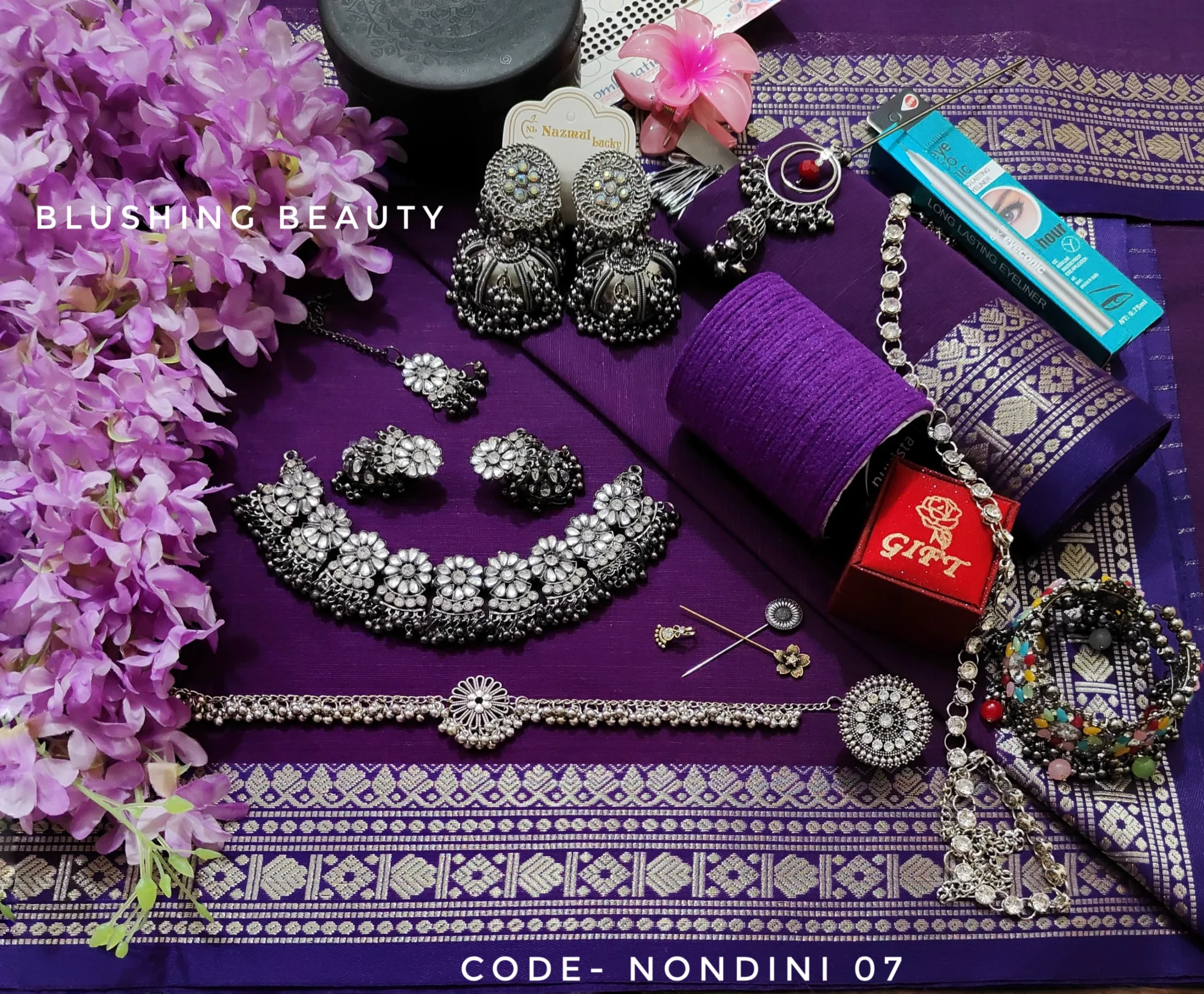 IMG-20260217-WA0304-01_resized Purple cotton saree package - Nondini 07 - Image 1