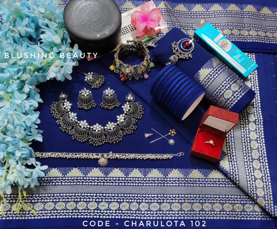 IMG-20260219-WA0053-01-01_resized Blue Cotton Saree Package - Charulota 102 - Image 1