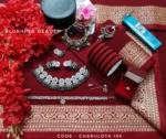 Maroon Cotton Saree Package - Charulota 104
