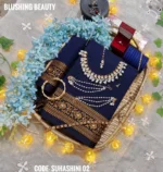 Navy Blue cotton saree package - Suhashini 02