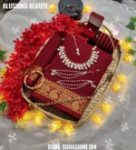 Maroon cotton saree package - Suhashini 104