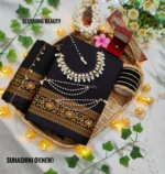 Black cotton saree package - Suhashini 01