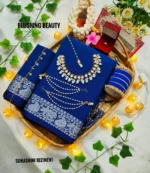 Blue cotton saree package – Suhashini 102