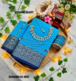 Sky-Blue Cotton Saree Package – Suhashini 05