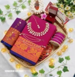Magenta Cotton Saree Package – Suhashini 123