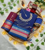 Blue Cotton Saree Package – Suhashini 202