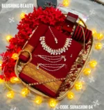 Maroon cotton saree package - Suhashini 04