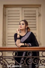 Black Cotton Saree Package - Charulota 101 - Image 2