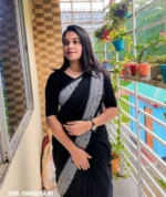 Black Cotton Saree Package - Charulota 101 - Image 3