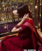 Maroon cotton saree - Mayaboti - Image 2