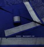 Blue cotton saree package - Mayaboti 02 - Image 3
