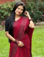 Maroon cotton saree package - Mayaboti 04 - Image 2