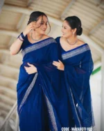 Blue Cotton Saree Package - Mayaboti 102 - Image 2