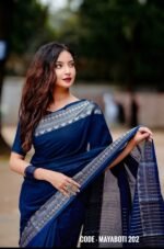 Blue Cotton Saree Package - Mayaboti