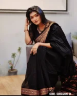Black cotton saree package - Suhashini 01 - Image 2