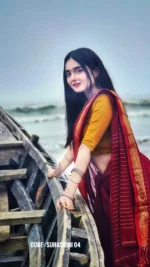 04 Maroon cotton saree – Suhashini - Image 2