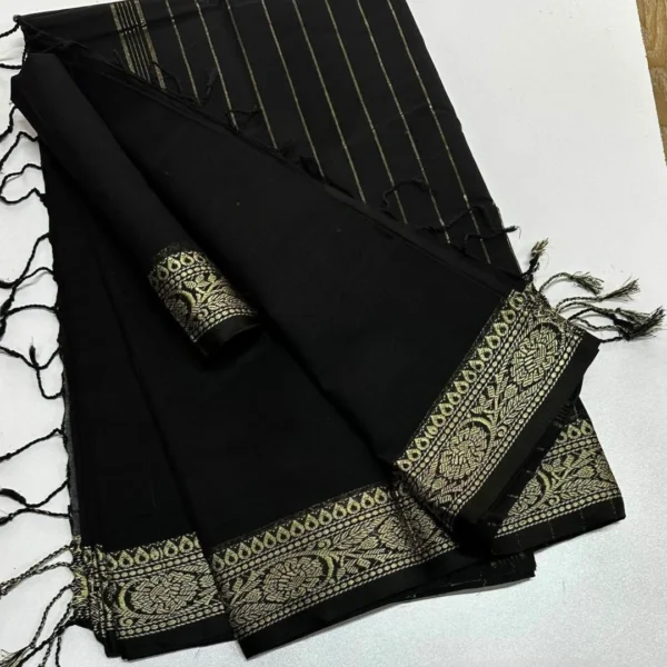 Black cotton saree – Suhashini 101