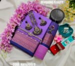 Lavender Cotton Saree Package - Mayaboti 11
