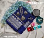 Blue Cotton Saree Package - Mayaboti 202