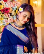 Blue Cotton Saree Package - Charulota 02 - Image 2