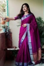 Purple Cotton Saree Package - Mayaboti