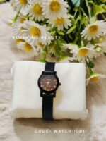 Midnight Classic Black Wrist Watch – 1001 - Image 2