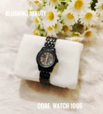 Black Stainless Steel Waterproof Quartz Fashion Watch (Code- 1005)