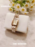 Yellow Gold & Crystal Tone Watch - 1018