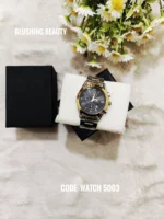 OLEVS Classic Black & Gold Men's Watch - 5002 - Image 3