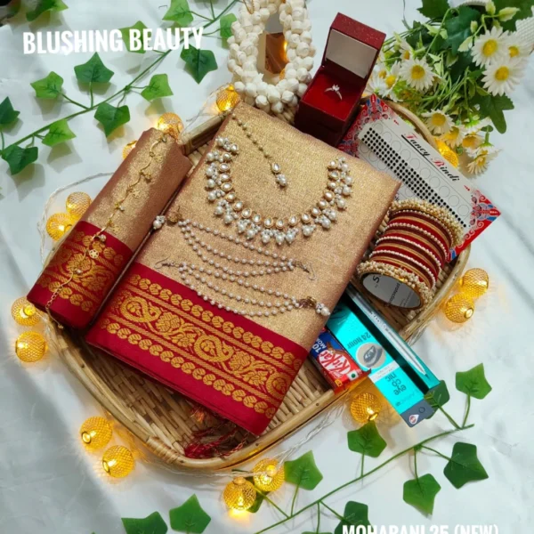 25 Moharani - Premium Lama Silk Saree Package