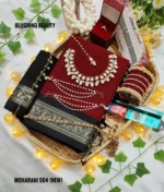 Maroon Colour Premium Maslais Cotton Saree Package - Moharani 504