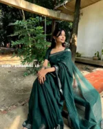 Botol Green Cotton Saree – Suhashini 10