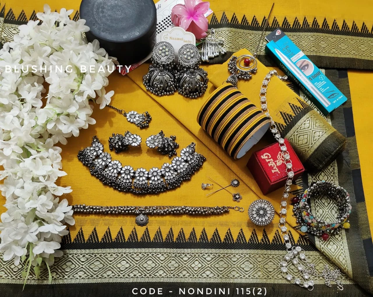 WhatsApp Image 2026-03-04 at 4.10.46 AM_resized Mustard Cotton Saree Package – Nondini 115 - Image 1