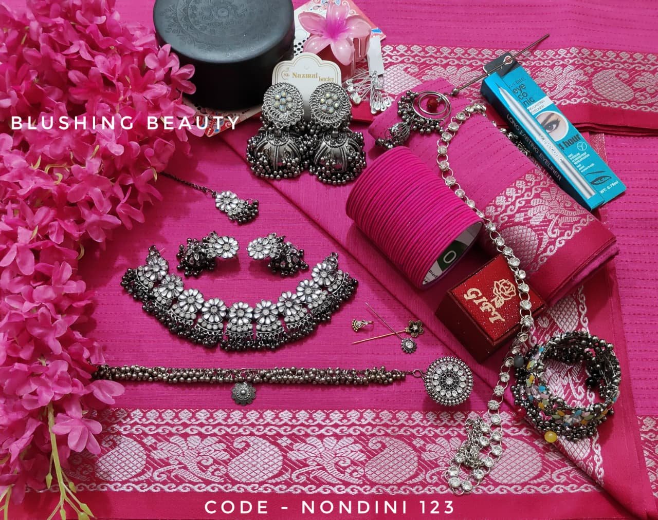 WhatsApp Image 2026-03-04 at 4.10.48 AM (1) Magenta Cotton Saree Package – Nondini 123 - Image 1