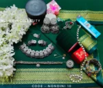 Botol Green Cotton Saree Package – Nondini 10
