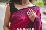 Magenta Cotton Saree Package – Nondini 23 - Image 3