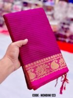 Magenta Cotton Saree Package – Nondini 123 - Image 2