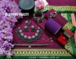 Purple Cotton Saree Package – Charulota 07