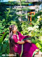 Purple Cotton Saree Package – Charulota 07 - Image 2