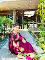 Purple Cotton Saree Package – Charulota 07 - Image 3
