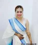 White Cotton Saree Package – Charulota 09 - Image 3