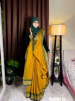Mustard Colour Cotton Saree Package – Nondini 28 (new) - Image 3