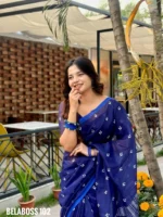 102 Belaboss saree with blouse piece - Image 2