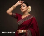 Maroon Colour Saree – Protishruti 04 - Image 2