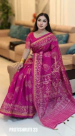 Hot Pink/Magenta Colour Saree – Protishruti 23