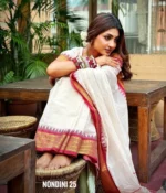 OFF-White Colour Cotton Saree Package – Nondini 25 (new) - Image 2