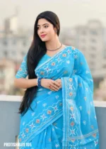 Sky-Blue Saree Package – Protishruti 105 - Image 3